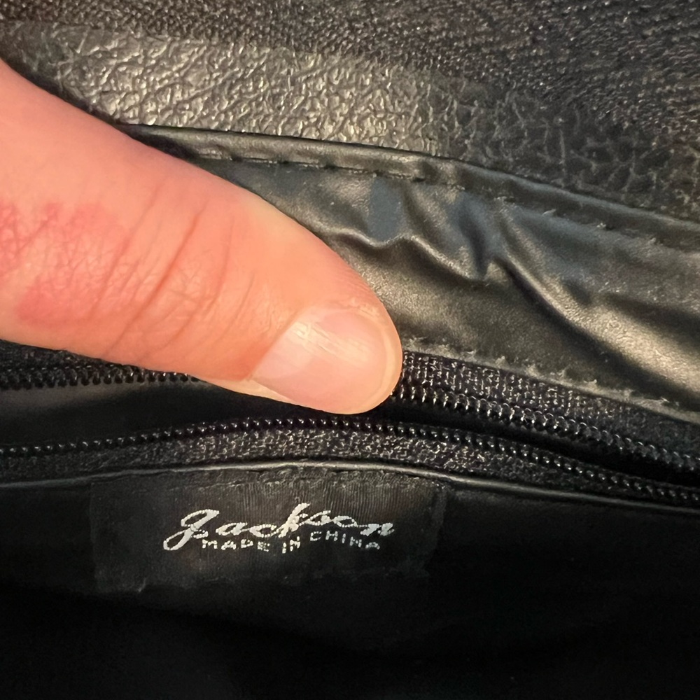 Vtg Mini Leather Patchwork Handbag - image 3